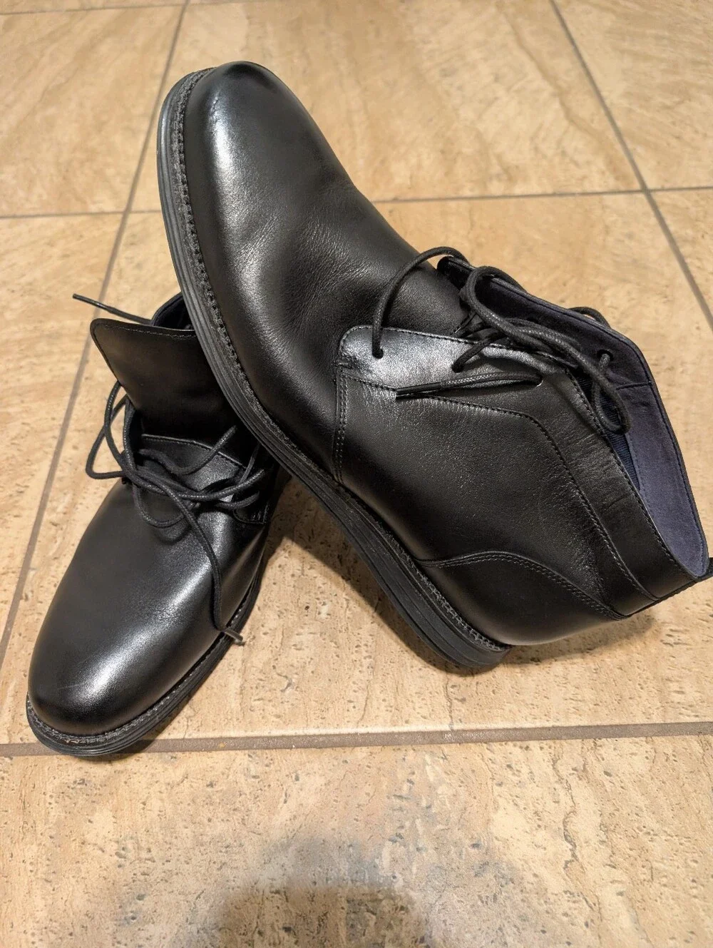 Cole Haan OriginalGrand Chukka Boots Mens Size 13W Black Leather Casual